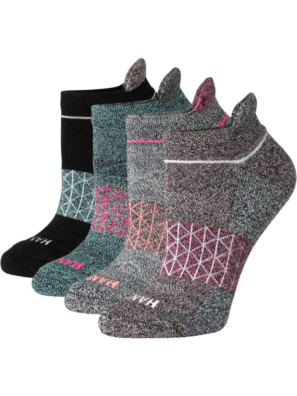 Comfortable Women's Socks 4-Pack | Cushioned, Moisture-Wicking Crew, Ankle